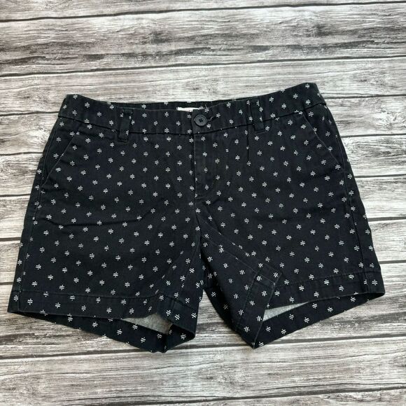 Merona Pants - Merona Printed Chino Shorts Black White Geometric Mid Rise Size 2 Cotton